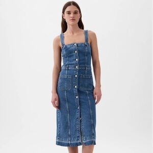GAP Blue Denim Button-Front Dress